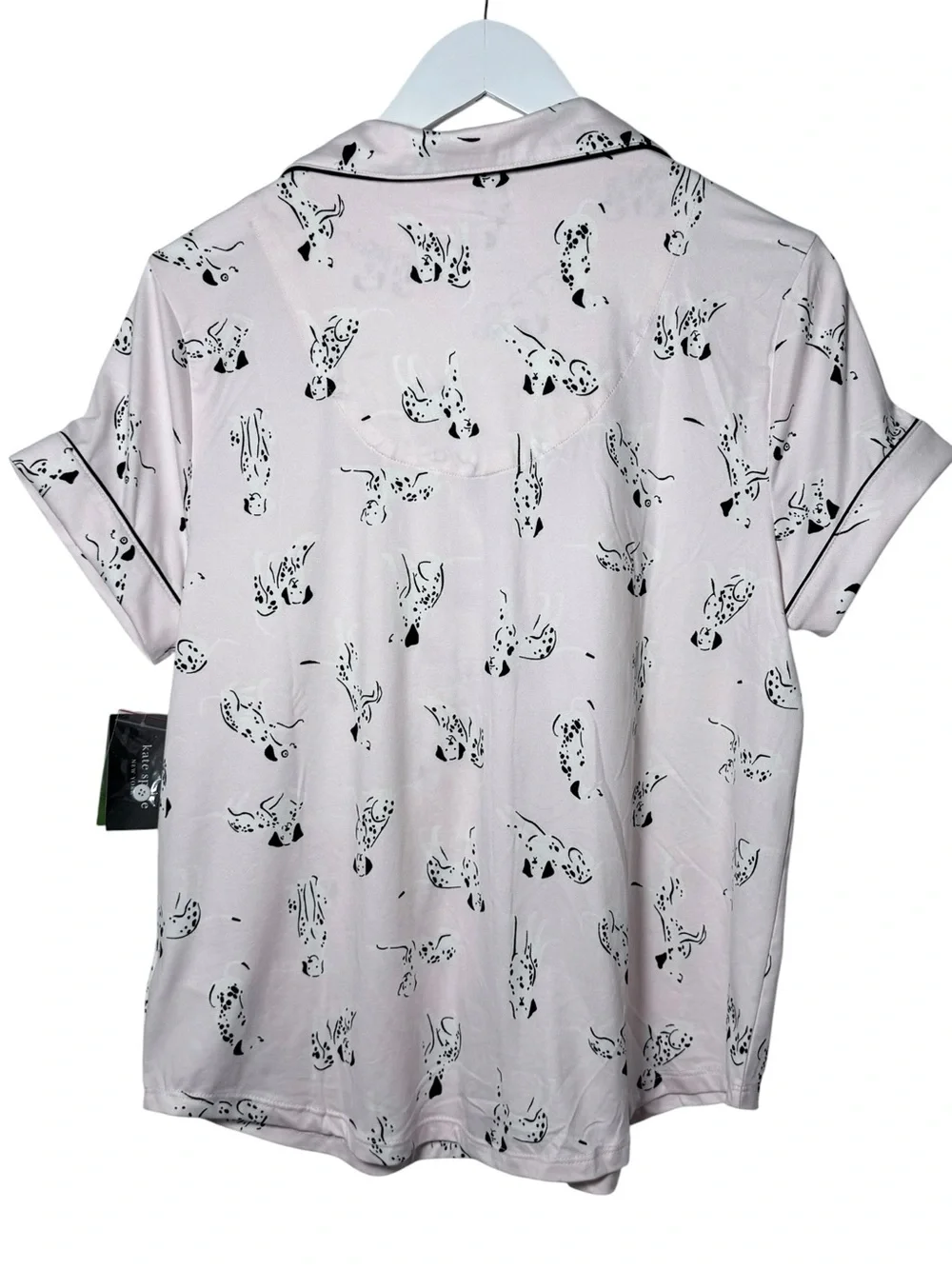Kate Spade New York Dalmatian Print Pajama Set Light Pink NWT Size Medium